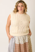Load image into Gallery viewer, CABLE KNIT SWEATER VEST
