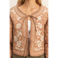 Load image into Gallery viewer, Quilted Floral Embroidered Padding Jacket