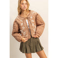 Load image into Gallery viewer, Quilted Floral Embroidered Padding Jacket