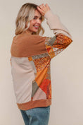 Load image into Gallery viewer, French Terry Knit Top W/plaid Patchwork Print