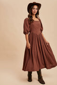 Load image into Gallery viewer, COTTON SQUARE NECK MAXI DRESS