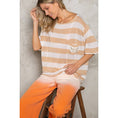 Load image into Gallery viewer, Half Sleeves Striped Thin Sweater Top