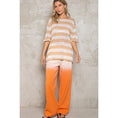 Load image into Gallery viewer, Half Sleeves Striped Thin Sweater Top