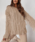 Load image into Gallery viewer, Tasseled Braided Knit Sweater
