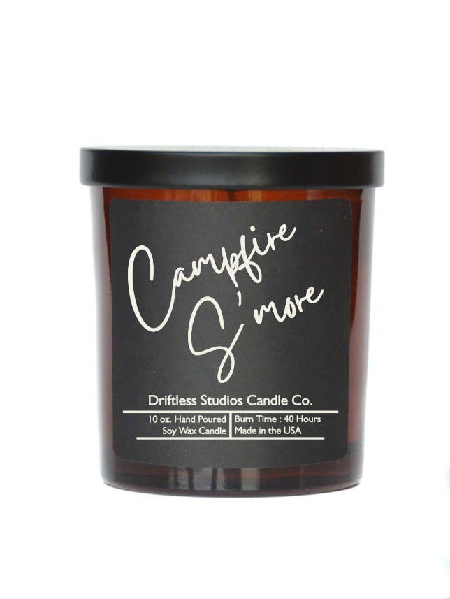 Campfire S'more Soy Wax Summer Candles - 10oz Candle + Lid