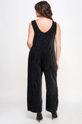 Load image into Gallery viewer, Plus Size Velvet Plisse Overall Jumpsuit
