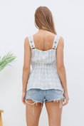 Load image into Gallery viewer, Cotton Plaid Tie Smocked Waist Picnic Blouse Tank
