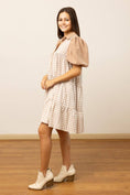 Load image into Gallery viewer, Brown Gingham Button Down Dress
