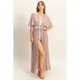 Load image into Gallery viewer, Tie-Front Lace Long Duster
