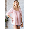 Load image into Gallery viewer, Smocked Neck Puff Sleeve Top
