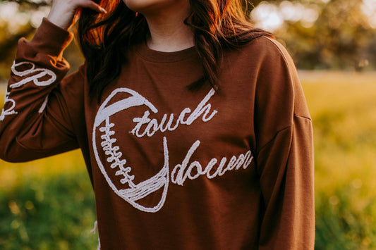 Touch Down 3D Embroidery Sweatshirt