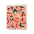 Load image into Gallery viewer, Western Boot Coral Patterned Swedish Dish Cloths
