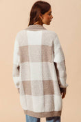 Load image into Gallery viewer, Soft Touch Faux Hairy Checkered Cardigan
