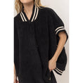 Load image into Gallery viewer, Stripe Edge Oversized Teddy Vest
