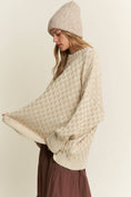 Load image into Gallery viewer, Cleo Oversized Mock Neck Checkered Sweater
