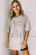 Load image into Gallery viewer, Rock & Roll Graphic Ripped Oversized Tee | S-XL
