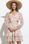 Load image into Gallery viewer, Sheer Chiffon Mini Dress with Side Cutout Ruffle
