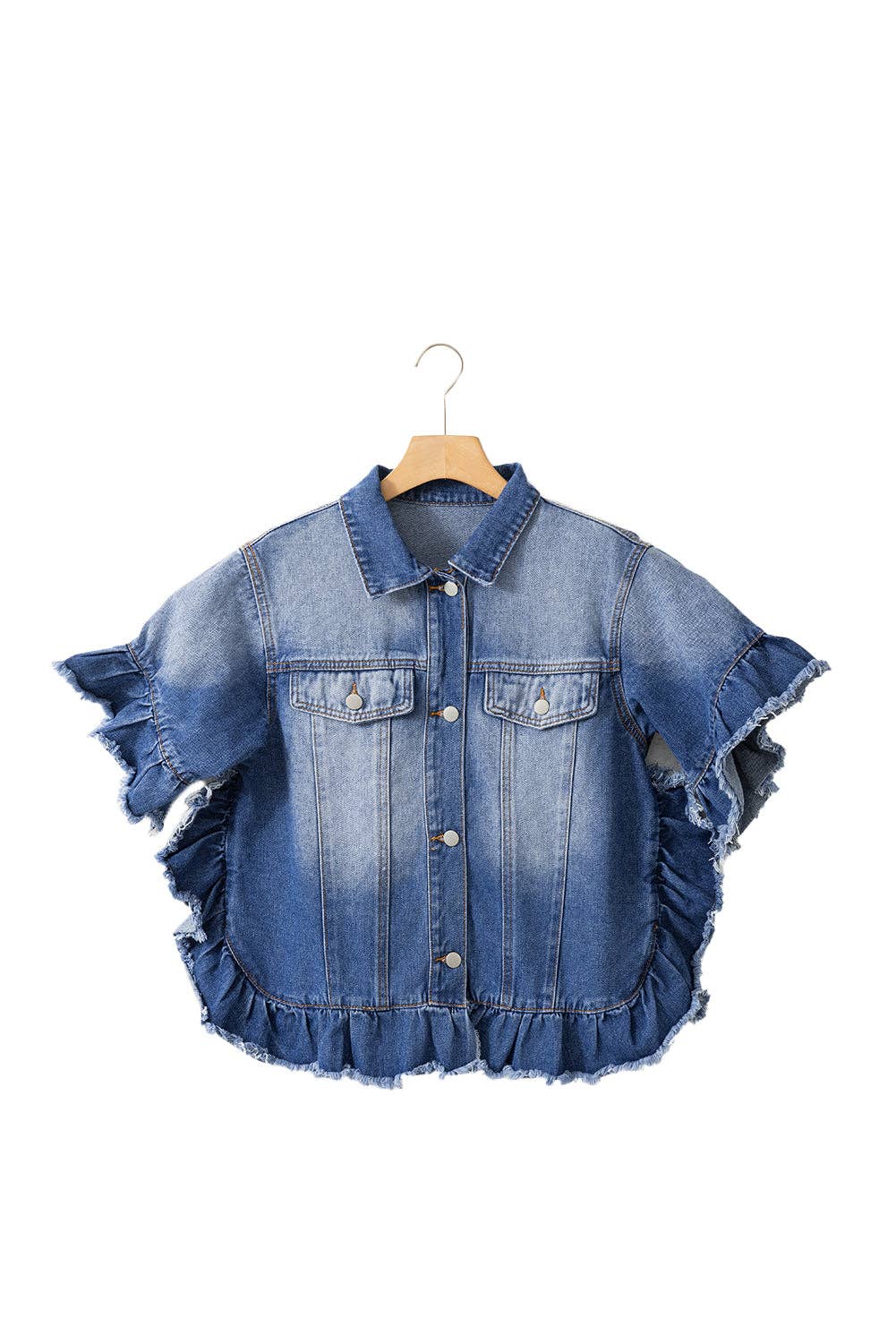 Cassy Short Sleeve Denim Jacket | S-2XL