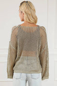 Load image into Gallery viewer, Light French Beige Star Pointelle Knit Baggy Sweater
