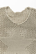 Load image into Gallery viewer, Light French Beige Star Pointelle Knit Baggy Sweater
