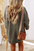 Load image into Gallery viewer, Cable Knit Drop Shoulder Loose Fit Sweater Dress
