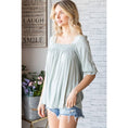 Load image into Gallery viewer, Smocked Neck Puff Sleeve Top
