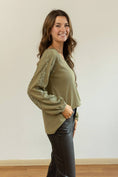 Load image into Gallery viewer, Sage Waffle Knit Top
