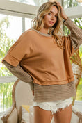 Load image into Gallery viewer, French Terry With Sweater Combo Top
