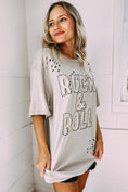 Load image into Gallery viewer, Rock & Roll Graphic Ripped Oversized Tee | S-XL
