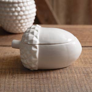 Porcelain  Acorn Jar