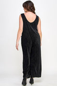 Load image into Gallery viewer, Plus Size Velvet Plisse Overall Jumpsuit
