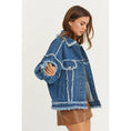 Load image into Gallery viewer, OVERSIZED FRAYED DENIM JACKET
