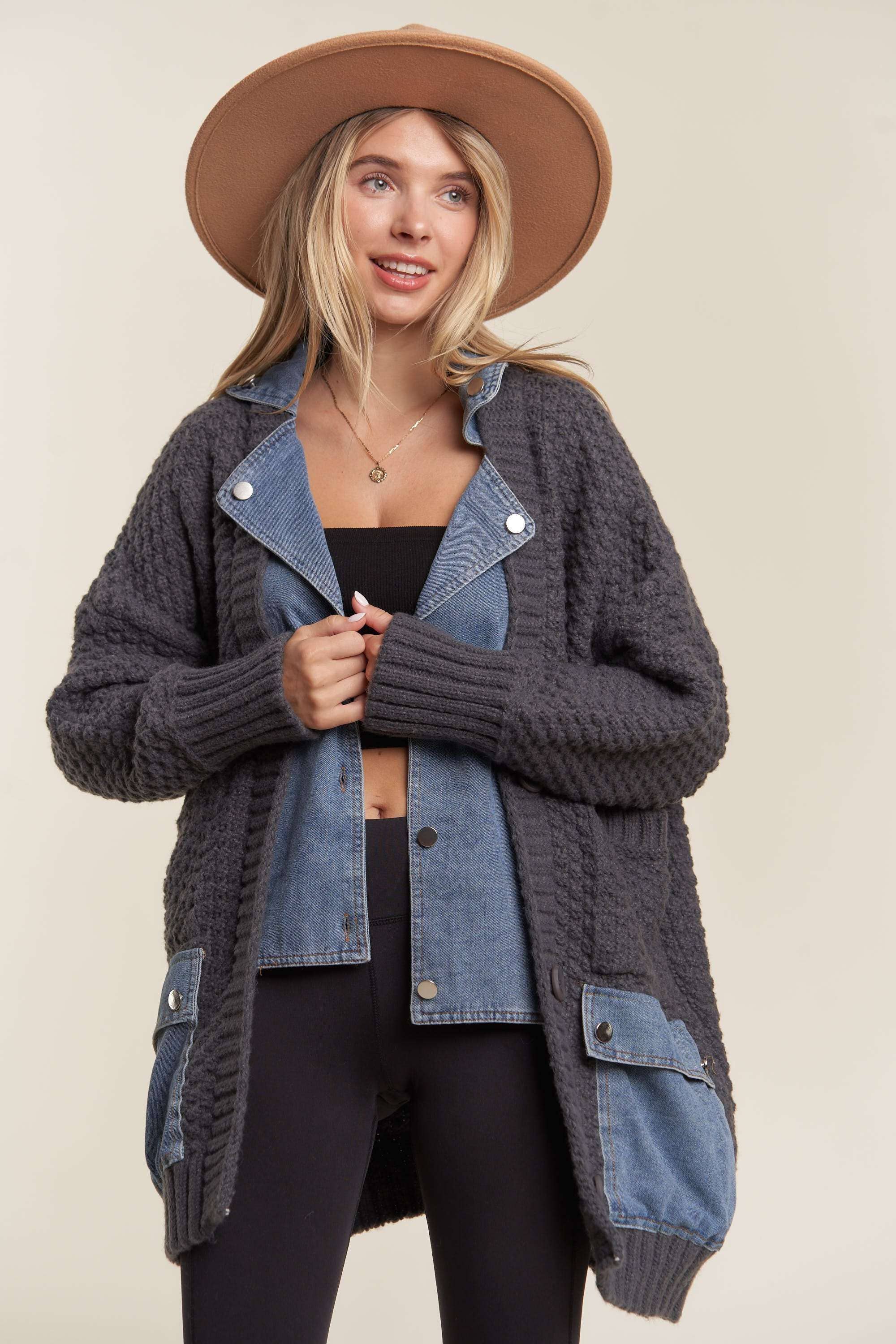 LONG SLEEVES SWEATER CARDIGAN