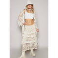 Load image into Gallery viewer, Crochet bell sleeve long open cardigan
