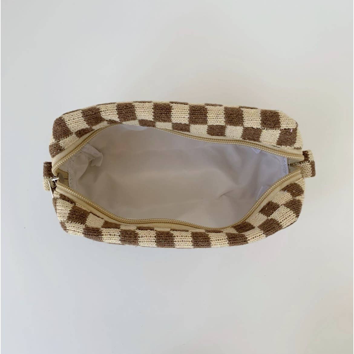 Checkered Pattern Make Up Bags