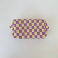 Load image into Gallery viewer, Checkered Pattern Make Up Bags
