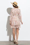 Load image into Gallery viewer, Sheer Chiffon Mini Dress with Side Cutout Ruffle
