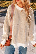 Load image into Gallery viewer, Striped Contrast Trim Loose Sweater
