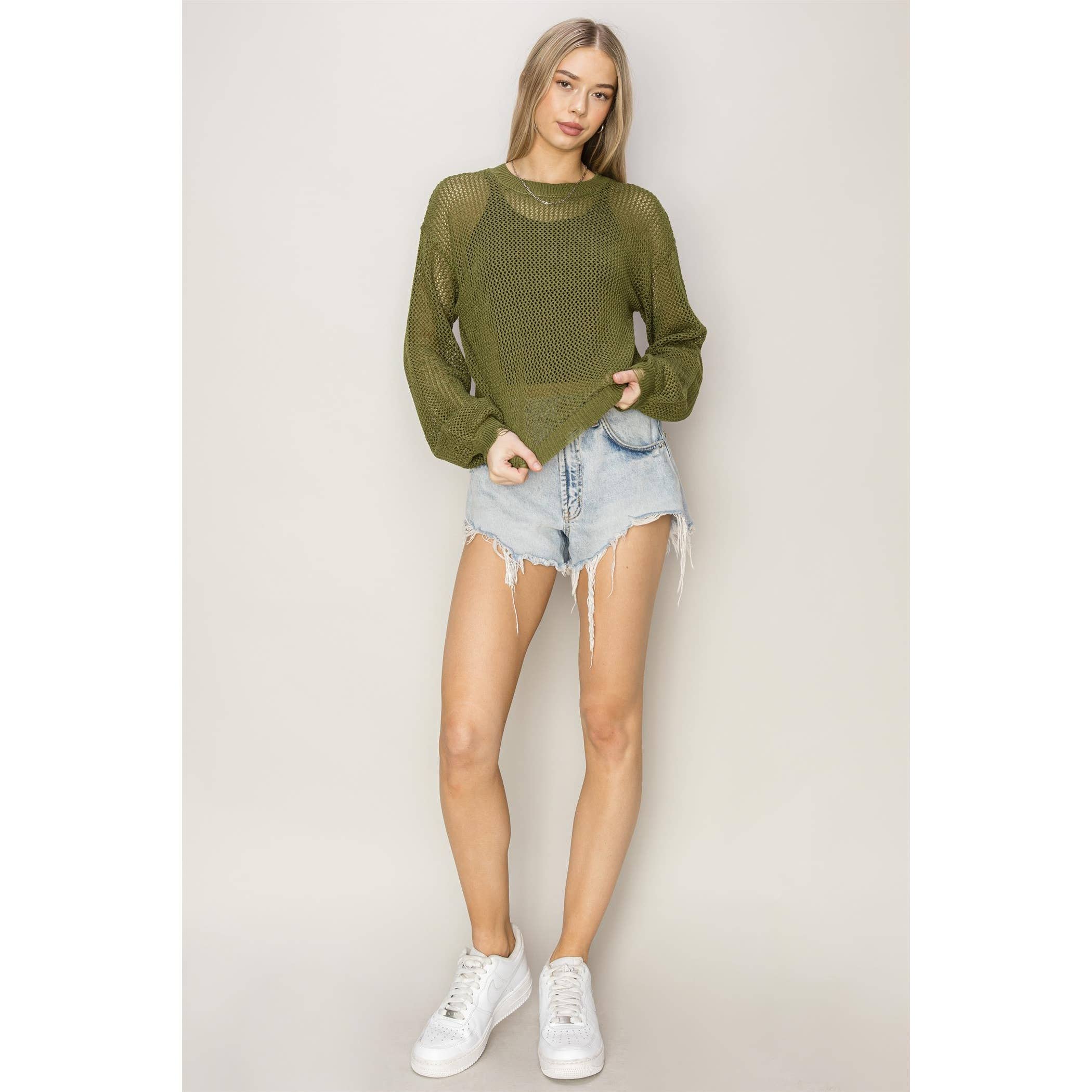 Distressed Knit Sweater