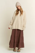 Load image into Gallery viewer, Cleo Oversized Mock Neck Checkered Sweater
