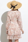 Load image into Gallery viewer, Sheer Chiffon Mini Dress with Side Cutout Ruffle
