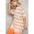 Load image into Gallery viewer, Half Sleeves Striped Thin Sweater Top
