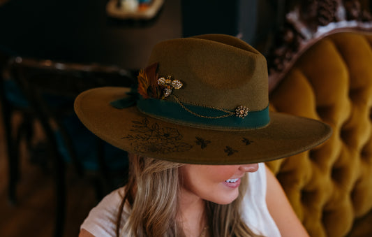 Green Golden Bee Hat