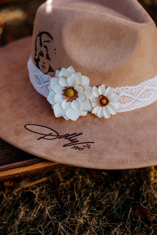 Floral Dolly Parton Western Hat