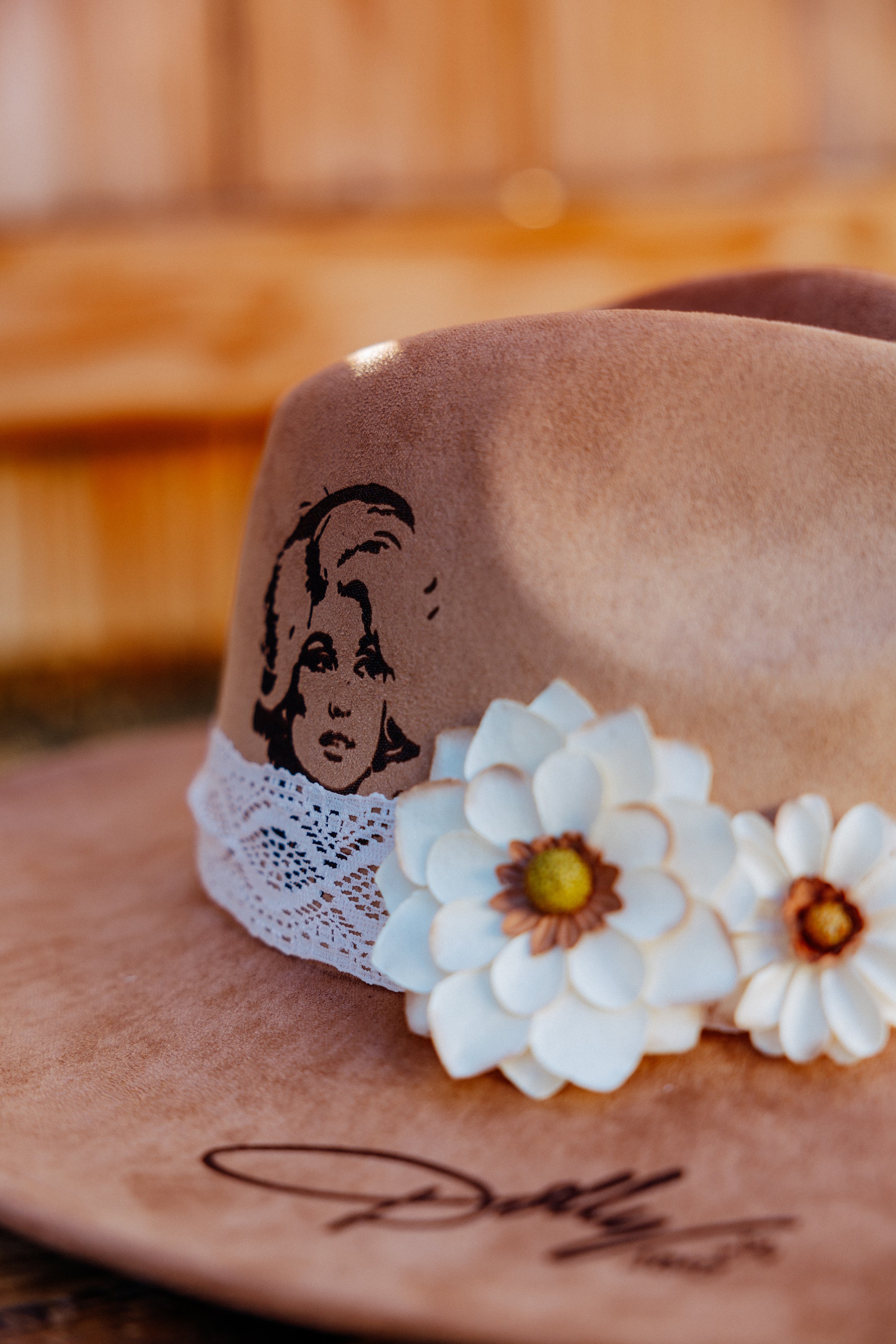 Floral Dolly Parton Western Hat