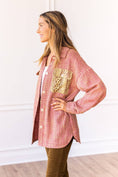 Load image into Gallery viewer, Prairie Rose Shacket with Lace Pocket
