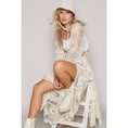 Load image into Gallery viewer, Crochet bell sleeve long open cardigan
