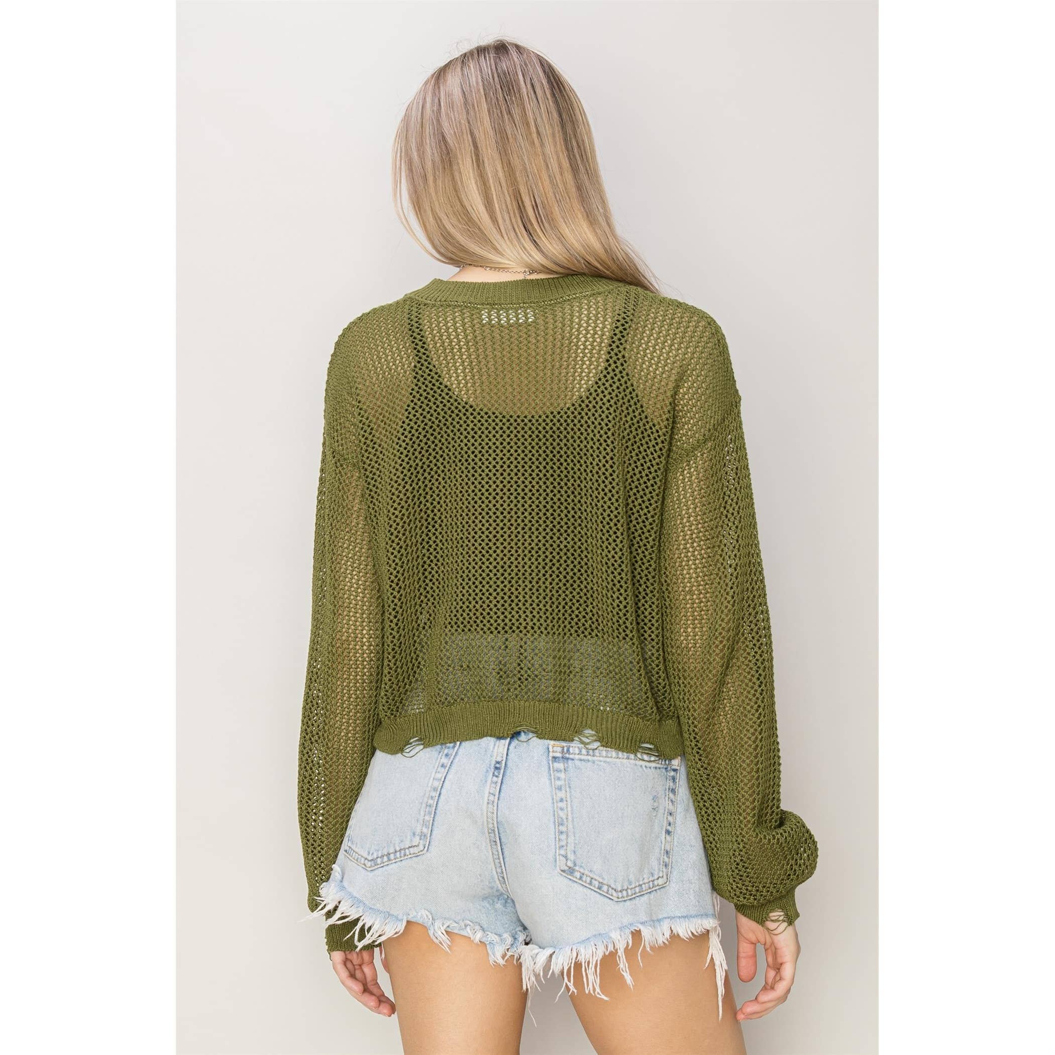 Distressed Knit Sweater