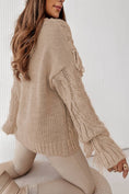 Load image into Gallery viewer, Tasseled Braided Knit Sweater
