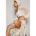 Load image into Gallery viewer, Crochet bell sleeve long open cardigan
